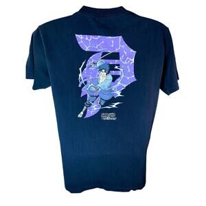 Naruto x Primitive Sasuke Skateboarding T‑Shirt – Adult Medium – Blue